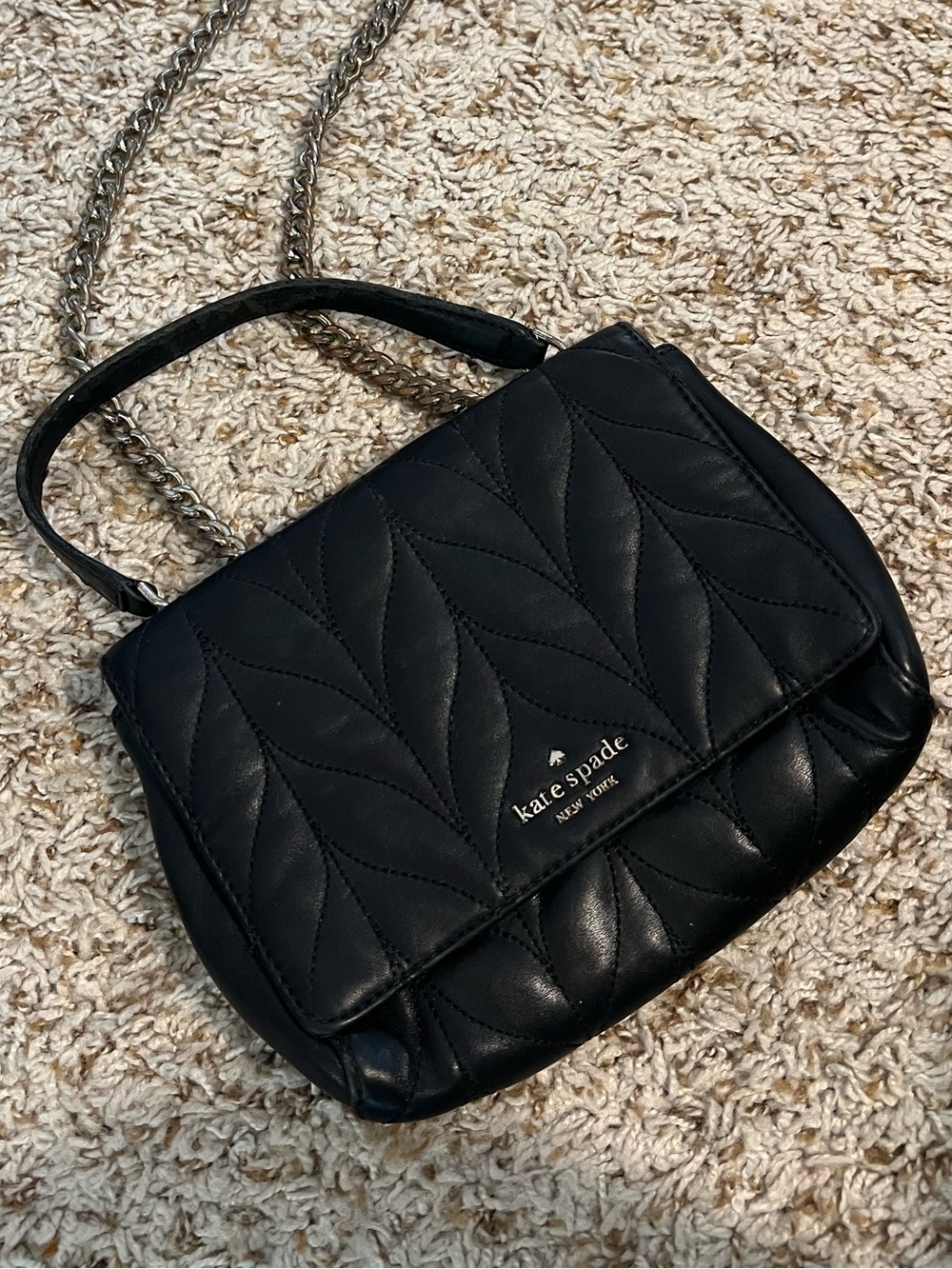 Kate Spade Briar Lane Mini Emelyn Black quilted leather Crossbody Bag